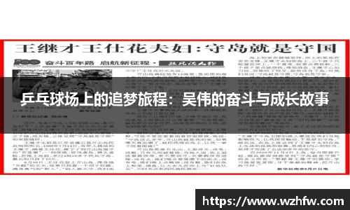 乒乓球场上的追梦旅程：吴伟的奋斗与成长故事