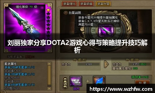 刘丽独家分享DOTA2游戏心得与策略提升技巧解析