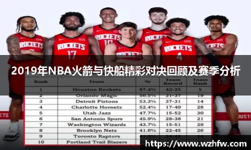 2019年NBA火箭与快船精彩对决回顾及赛季分析